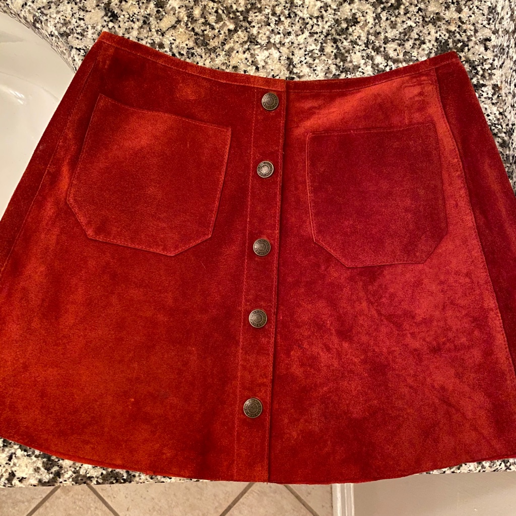 Dkny Suede Skirt
